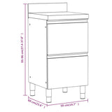 Commercial Kitchen Cabinets 3 pcs Stainless Steel - Close-Up Angle