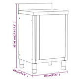 Commercial Kitchen Cabinets 3 pcs Stainless Steel