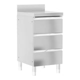 Commercial Kitchen Cabinets 3 pcs Stainless Steel - Top-Down View