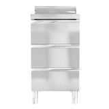 Commercial Kitchen Cabinets 3 pcs Stainless Steel - Side View