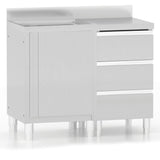 Commercial Kitchen Cabinets 2 pcs Stainless Steel - Front View