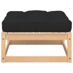 Garden Footstools with Cushions 2 pcs Solid Pinewood