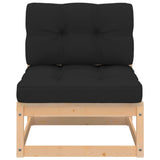 6 Piece Garden Lounge Set with Cushions Solid Pinewood