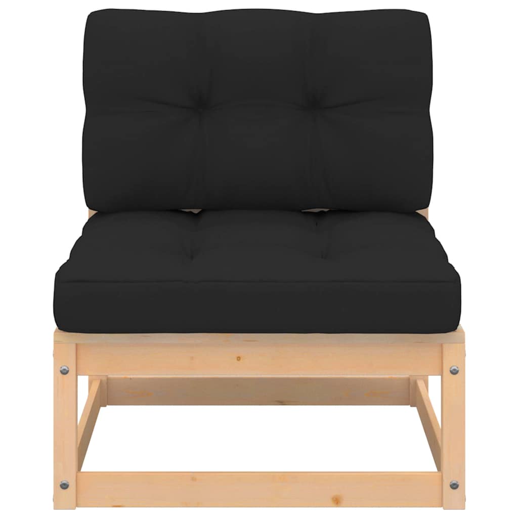 4 Piece Garden Lounge Set with Cushions Solid Pinewood