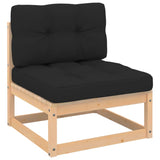 5 Piece Garden Lounge Set with Cushions Solid Pinewood - Side View