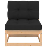 6 Piece Garden Lounge Set with Cushions Solid Pinewood