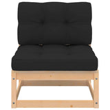 7 Piece Garden Lounge Set with Cushions Solid Pinewood