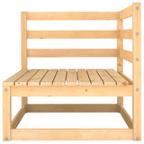 5 Piece Garden Lounge Set with Cushions Solid Pinewood - Side View