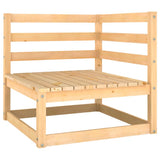 10 Piece Garden Lounge Set with Anthracite Cushions Pinewood - Front View