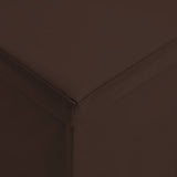 Folding Storage Bench Brown PVC