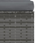 4 Piece Garden Lounge Set with Cushions Grey Poly Rattan