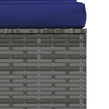 4 Piece Garden Lounge Set with Cushions Grey Poly Rattan - 45-Degree Angle