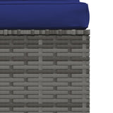 4-Seater Sofa with Cushions Grey Poly Rattan - Close-Up Angle