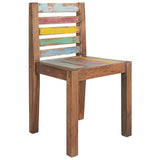 Dining Chairs 6 pcs Solid Reclaimed Wood - Front View