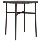 Tea Table Brown 45 cm Poly Rattan - Front View