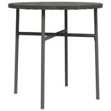 Tea Table Grey 45 cm Poly Rattan - Front View