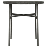 Tea Table Grey 45 cm Poly Rattan - Top-Down View