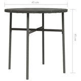Tea Table Grey 45 cm Poly Rattan - Rear View