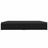 Convertible Sun Bed with Cushions Poly Rattan Black - 45-Degree Angle