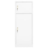 Saddle Cabinet White 53x53x140 cm Steel - Front View