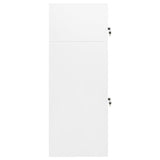 Saddle Cabinet White 53x53x140 cm Steel - Side View