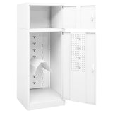 Saddle Cabinet White 53x53x140 cm Steel - 45-Degree Angle