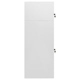 Saddle Cabinet Light Grey 53x53x140 cm Steel - Side View