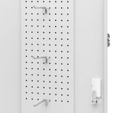 Saddle Cabinet Light Grey 53x53x140 cm Steel - Close-Up Angle