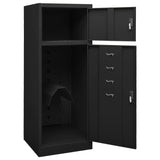 Saddle Cabinet Black 53x53x140 cm Steel - 45-Degree Angle