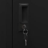 Saddle Cabinet Black 53x53x140 cm Steel - Low Angle