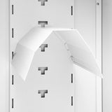 Saddle Cabinet White 53x53x105 cm Steel - Rear View