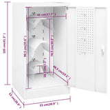 Saddle Cabinet White 53x53x105 cm Steel - Extra Image