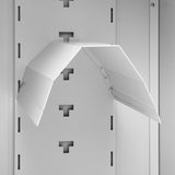 Saddle Cabinet Light Grey 53x53x105 cm Steel - Rear View