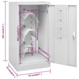 Saddle Cabinet Light Grey 53x53x105 cm Steel
