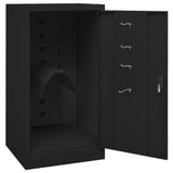 Saddle Cabinet Black 53x53x105 cm Steel - 45-Degree Angle