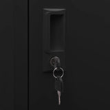 Saddle Cabinet Black 53x53x105 cm Steel