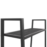 Ladder Bookcase 4 Tiers Metal Anthracite - Top-Down View