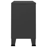 Industrial Sideboard Anthracite 105x35x62 cm Metal and Glass