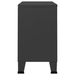 Industrial Sideboard Anthracite 105x35x62 cm Metal and Glass