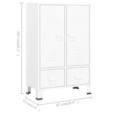 Industrial Wardrobe White 67x35x107 cm Steel - Extra Image