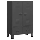 Industrial Wardrobe Anthracite 67x35x107 cm Steel - Front View