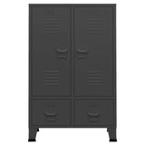 Industrial Wardrobe Anthracite 67x35x107 cm Steel - Side View