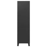 Industrial Wardrobe Black 90x50x180 cm Metal - 45-Degree Angle