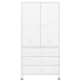 Industrial Wardrobe White 90x50x180 cm Metal