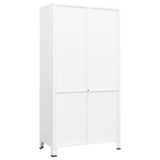 Industrial Wardrobe White 90x50x180 cm Metal