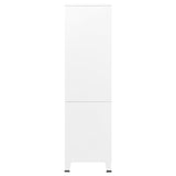 Industrial Wardrobe White 90x50x180 cm Metal - 45-Degree Angle