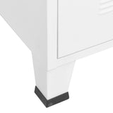 Industrial Wardrobe White 90x50x180 cm Metal - Close-Up Angle