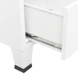 Industrial Wardrobe White 90x50x180 cm Metal - Low Angle