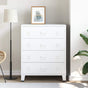 Industrial Drawer Cabinet White 78x40x93 cm Metal
