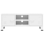 Industrial TV Cabinet White 105x35x42 cm Metal